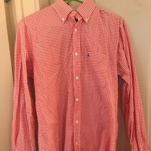 Coast Coral Orange Gingham Button Down - S